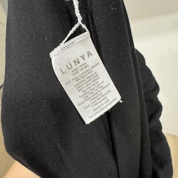 Lunya Womens Black Siro Draped Drop Crotch Joggers Pants Soft Modal One Size? - Picture 2 of 8